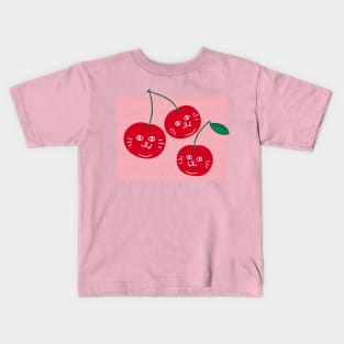 Meow Meow Cherry Cat Kids T-Shirt